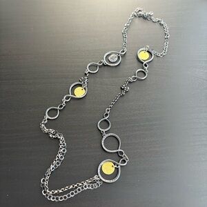 Silpada Oxidized Sterling Silver with Bronze Disks Long Necklace